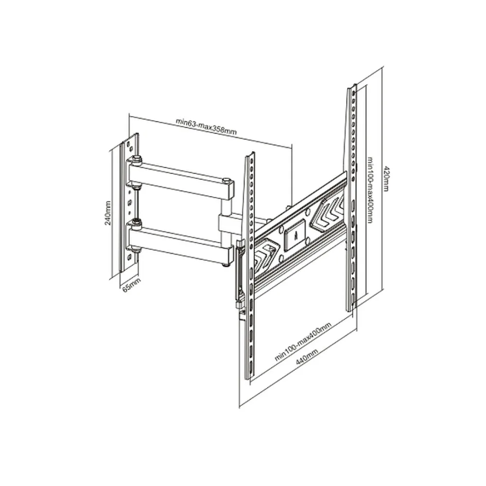 BEETEC TF-DB440 FULL MOTION TV WALL MOUNT - Image 3