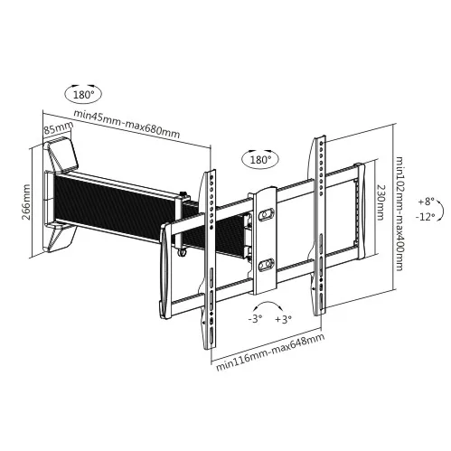 LPA35-462 FULL MOTION TV WALL MOUNT - Image 3