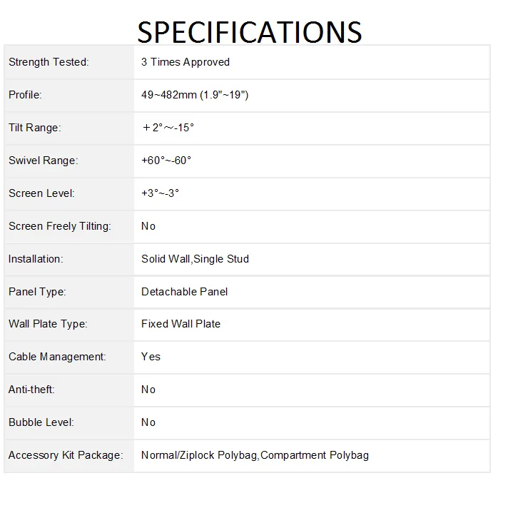 LPA50-466 FULL MOTION TV WALL MOUNT - Image 5