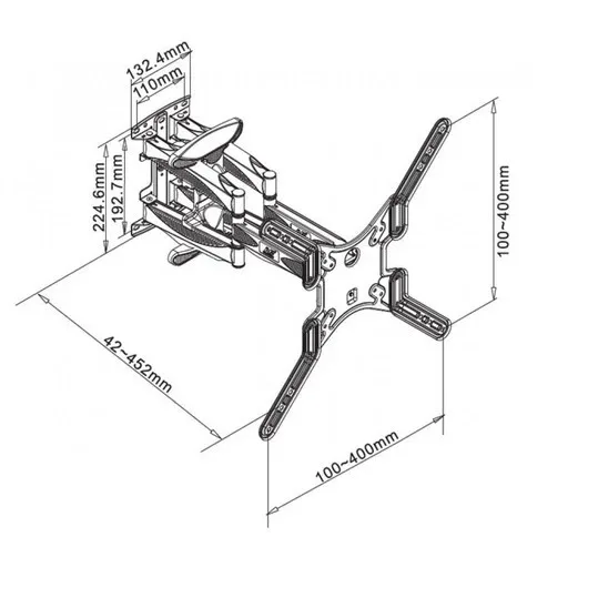 KALOC KLC-X5 FULL MOTION TV WALL MOUNT - Image 2