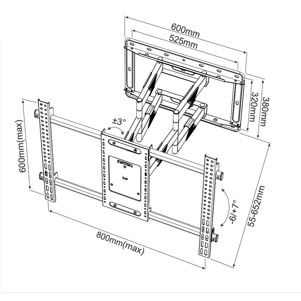 BEETEC TF-A10 FULL MOTION TV WALL MOUNT - Image 2