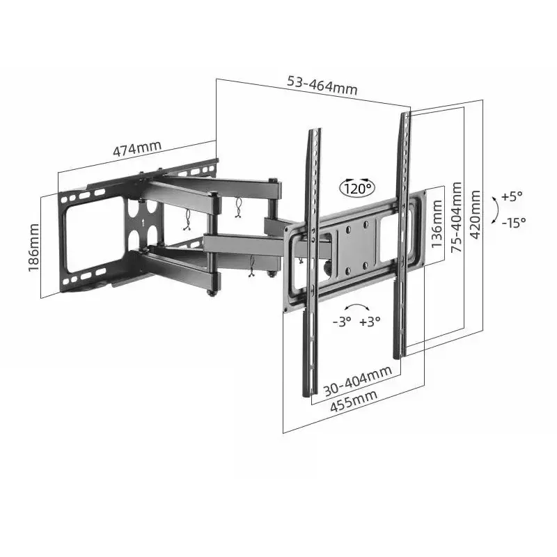 BEETEC TF-SG807 FULL MOTION TV WALL MOUNT - Image 2