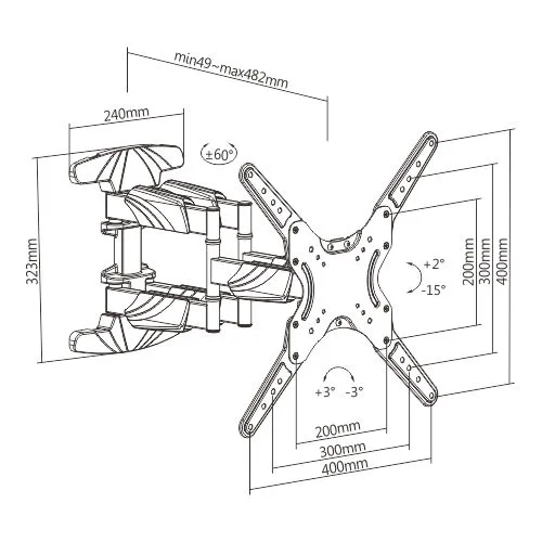 LPA50-446 FULL MOTION TV WALL MOUNT - Image 4
