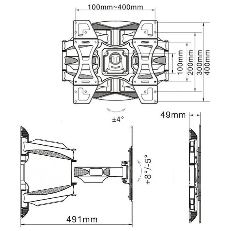 KALOC KLC-X7 FULL MOTION TV WALL MOUNT - Image 2