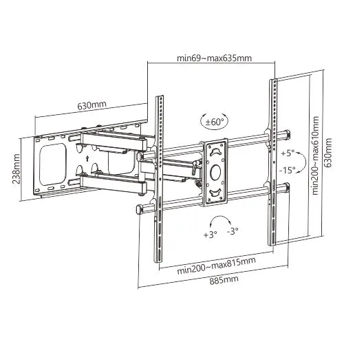 LPA49-686 FULL MOTION TV WALL MOUNT - Image 2