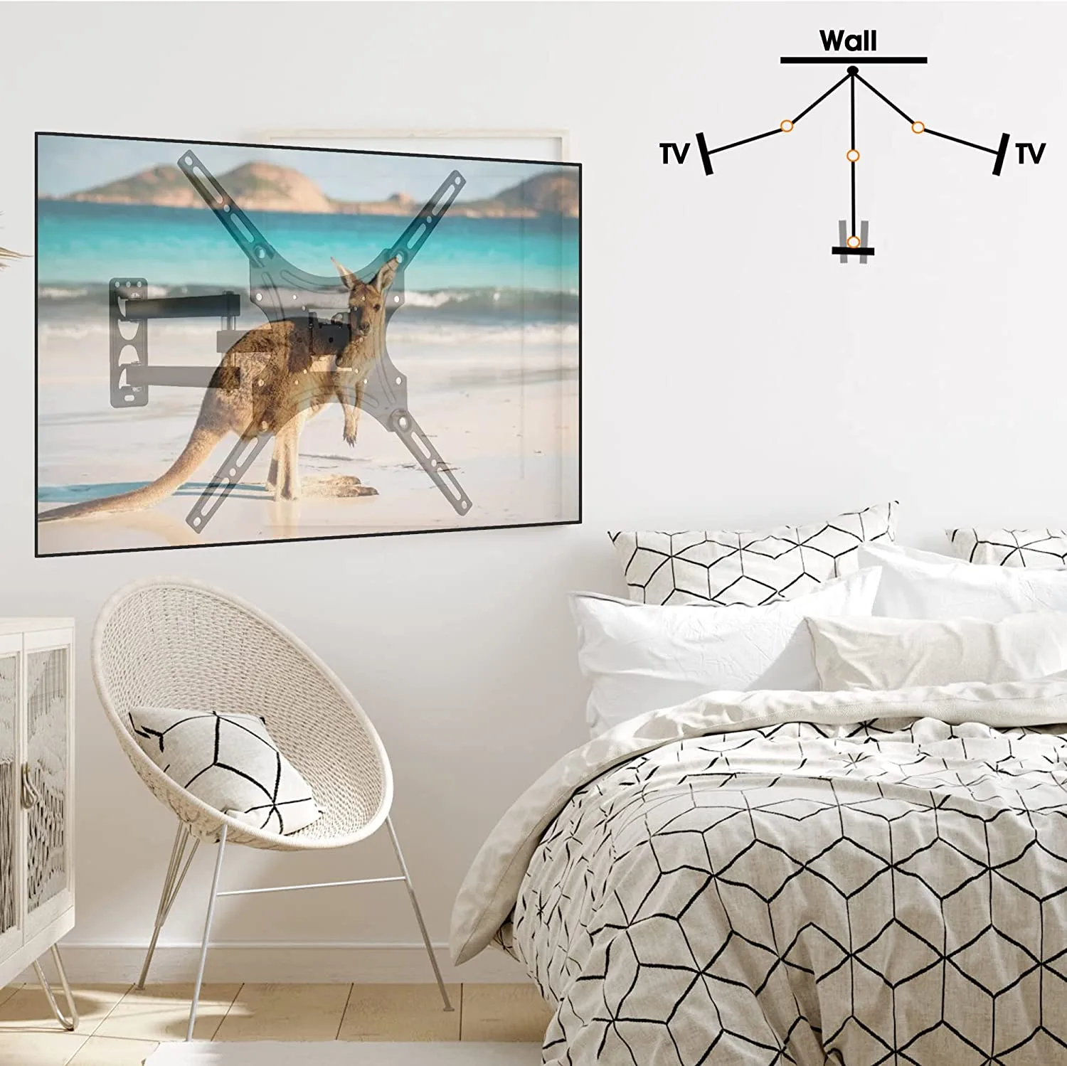 BEETEC TF-X400 FULL MOTION TV WALL MOUNT - Image 2