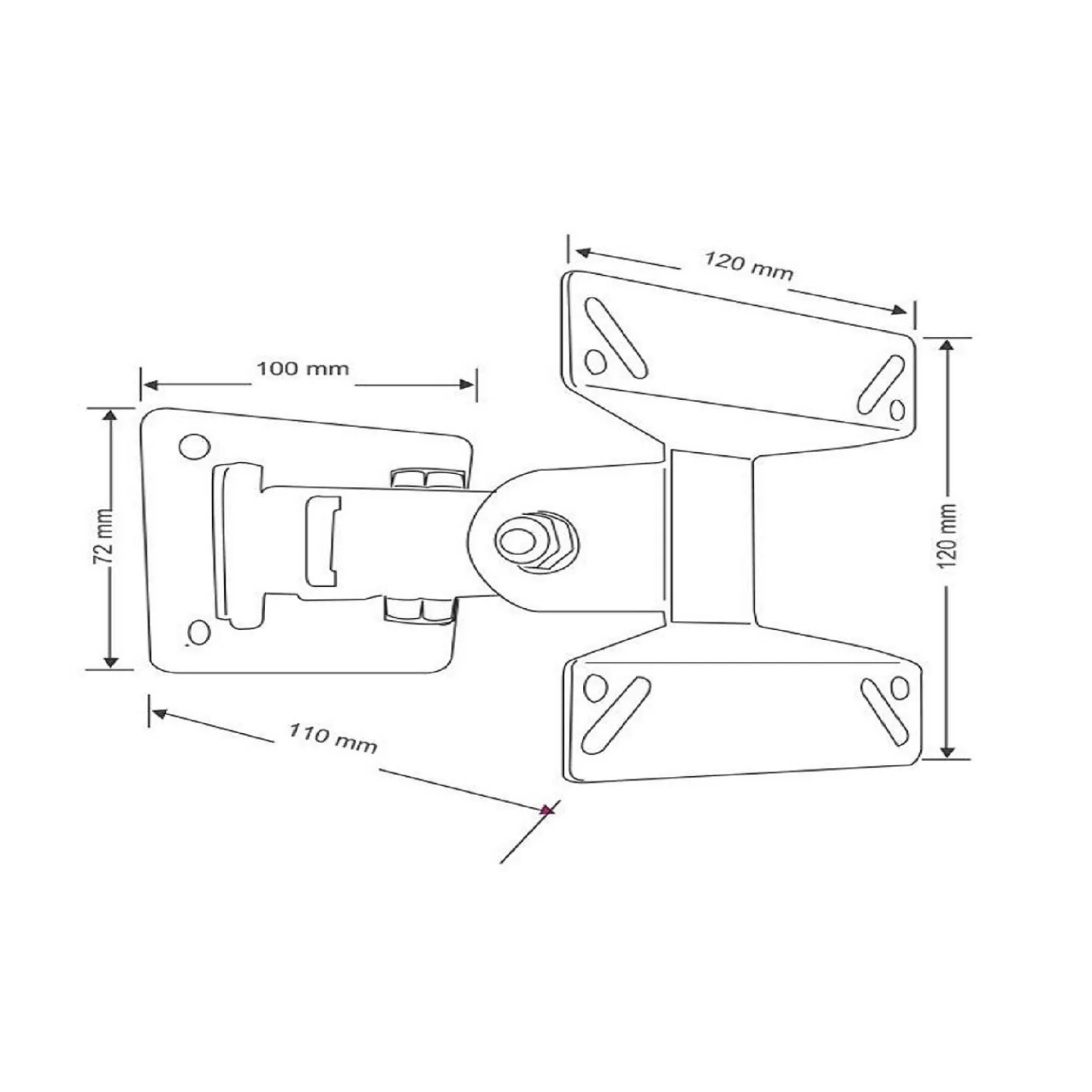 BEETEC TF-10S FULL MOTION TV WALL MOUNT - Image 2