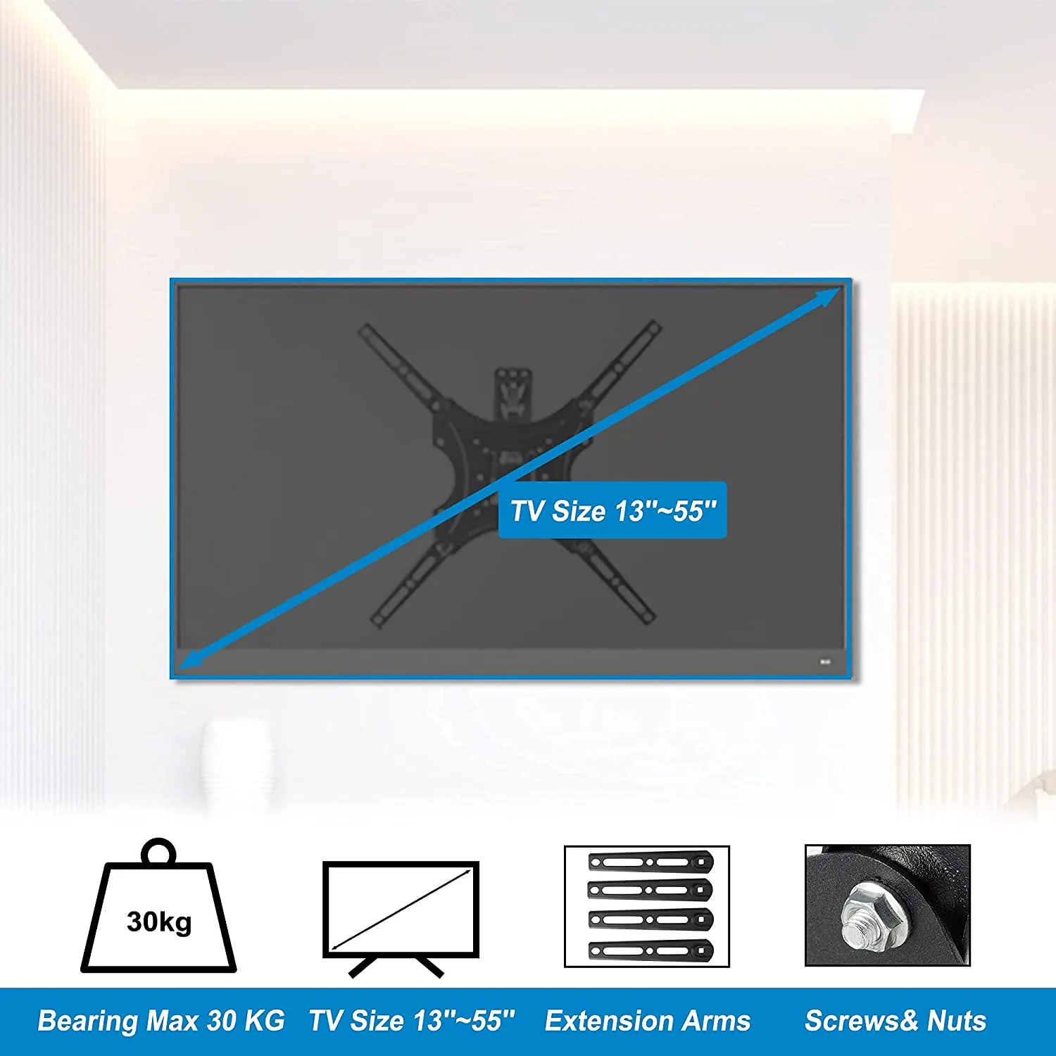 BEETEC TF-X400 FULL MOTION TV WALL MOUNT - Image 4