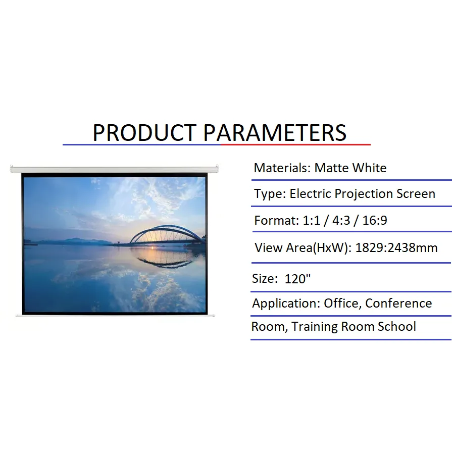 BEETEC TF-MPS120 MOTORIZED PROJECTOR SCREEN 120" - Image 4