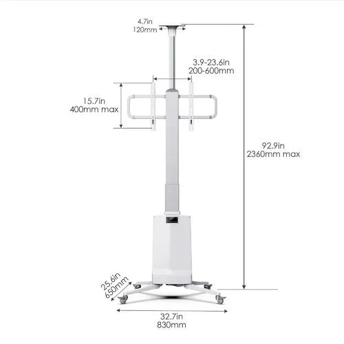 NB-TW85W Motorized TV Cart - Image 8