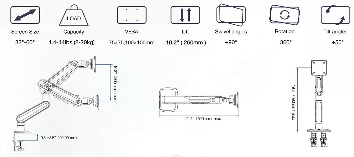 NB G70 Gaming Monitor Arm - Image 3