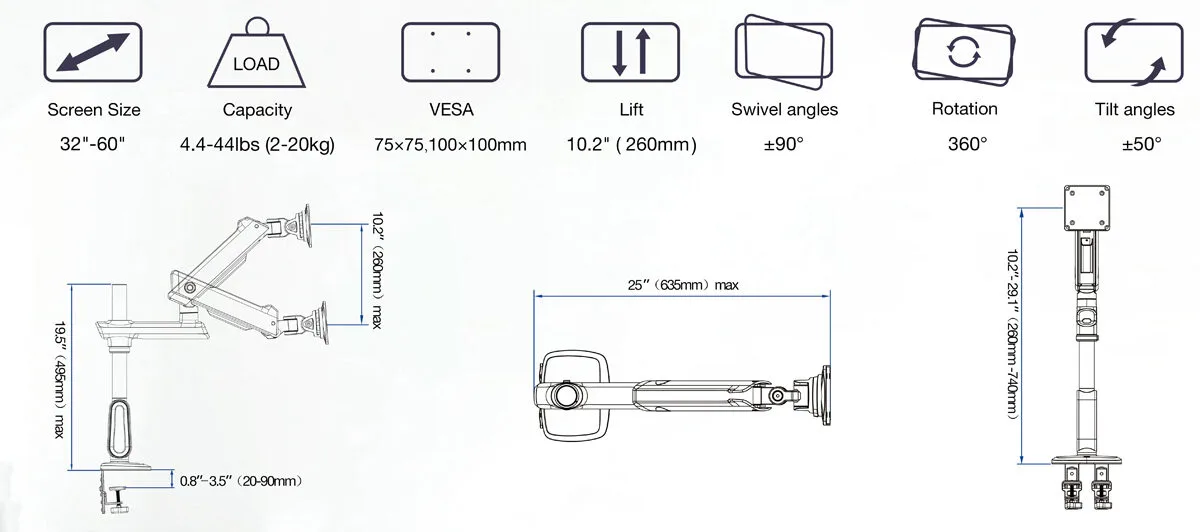 NB G80 Gaming Monitor Arm - Image 3