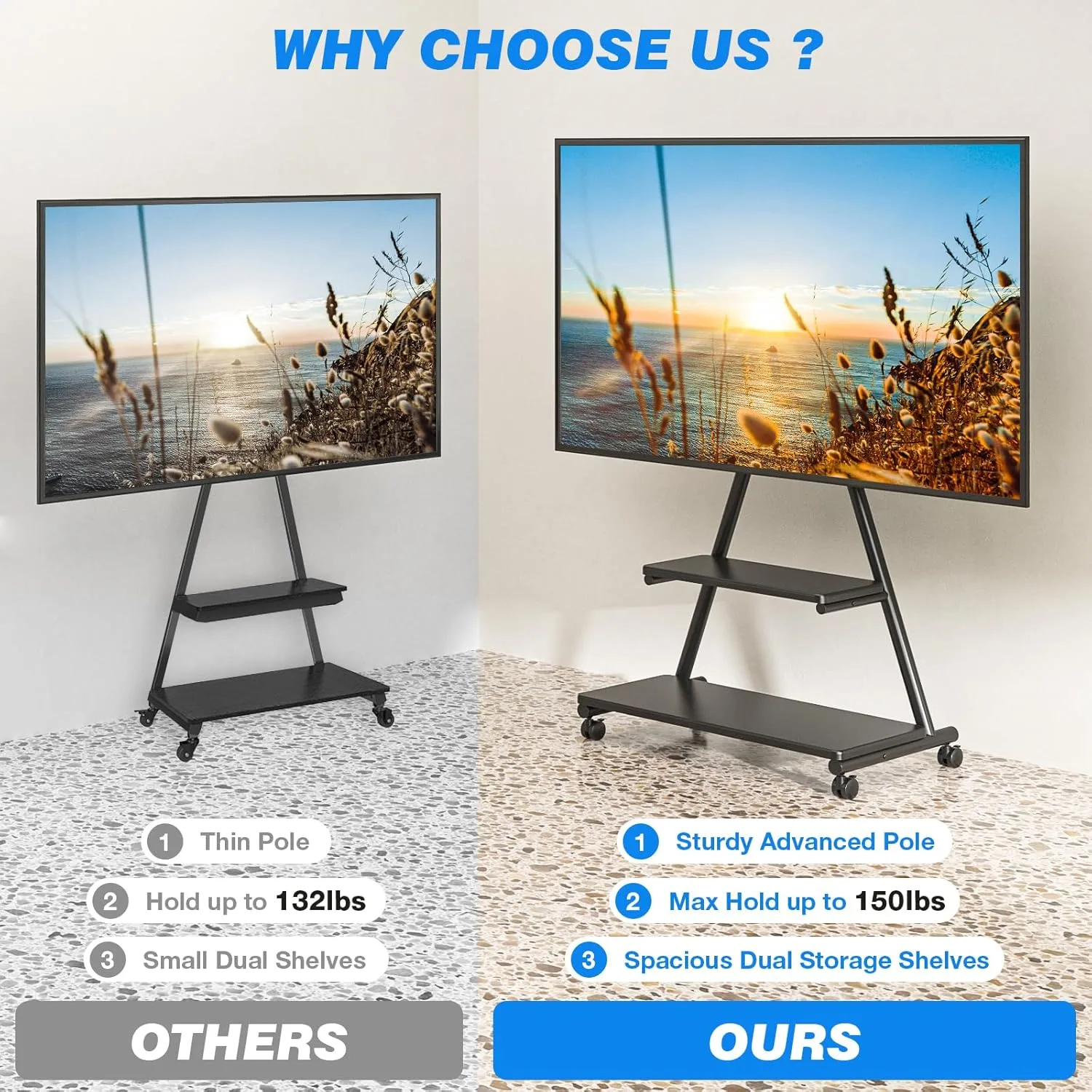 Rfiver MT6001 Mobile TV Cart - Image 7