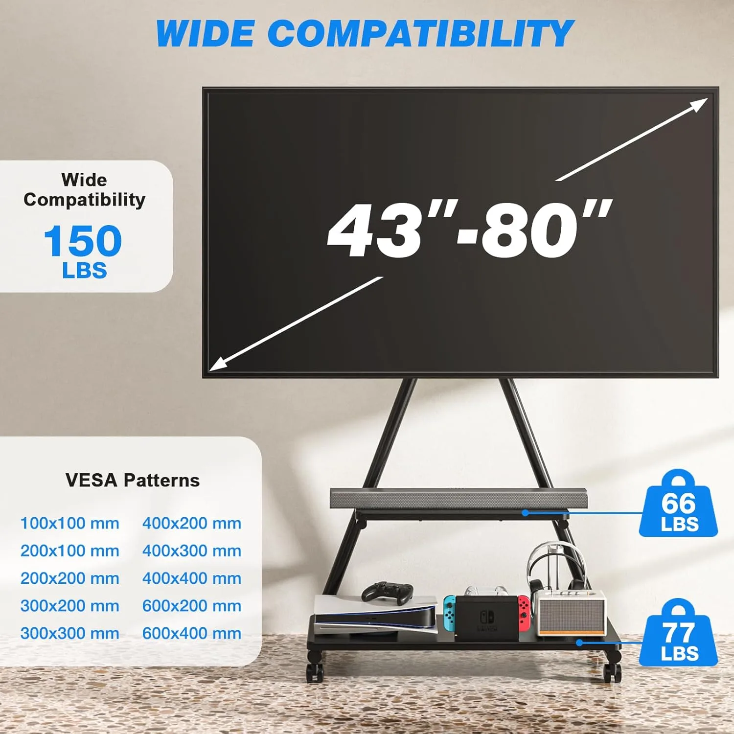 Rfiver MT6001 Mobile TV Cart - Image 8