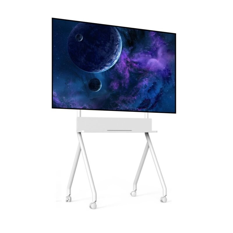 beetec four-legged mobile tv stand white