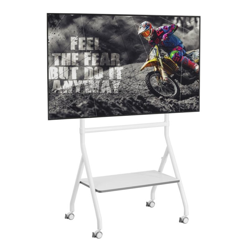BEETEC four-legged mobile tv stand white